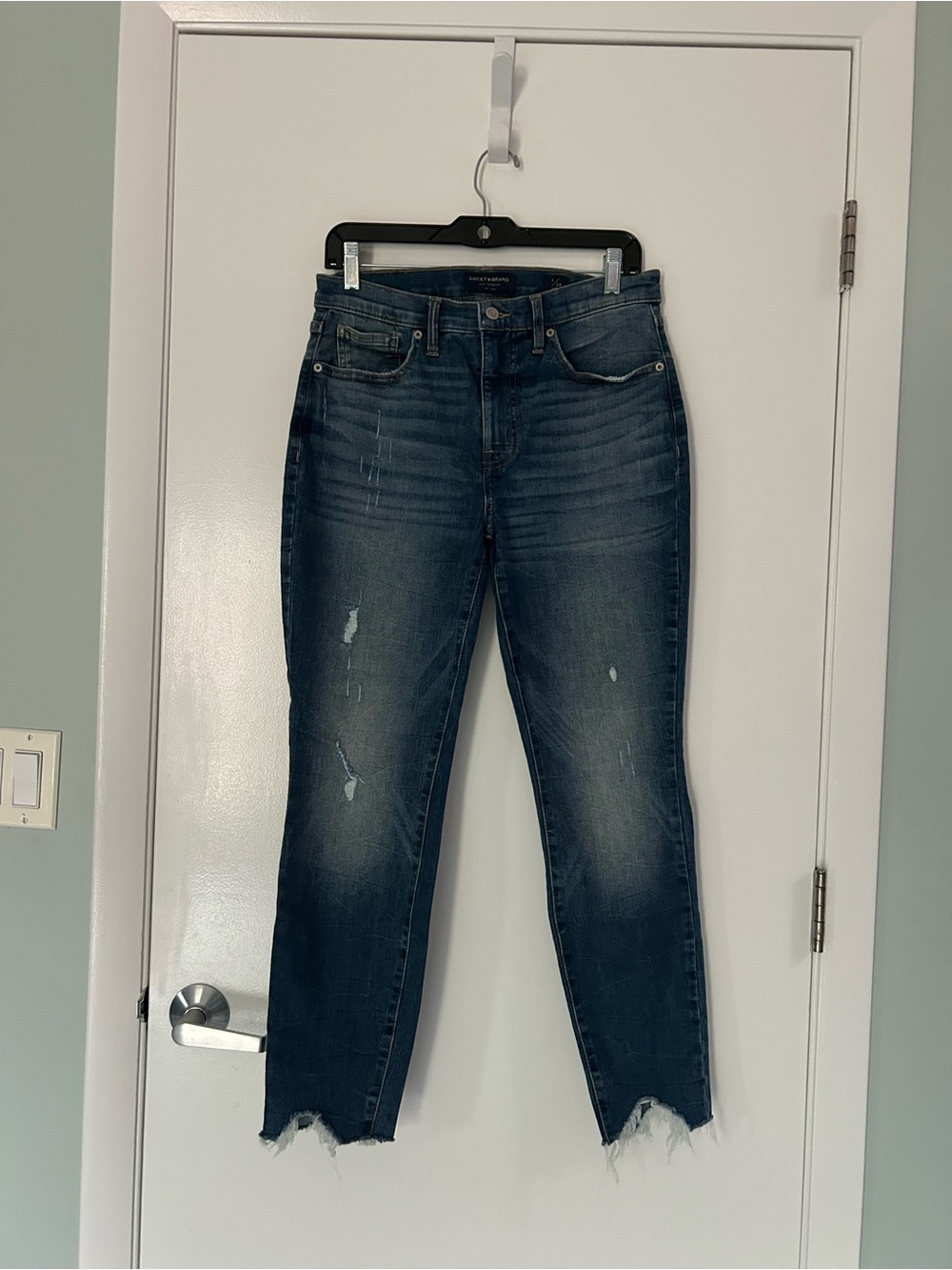 Lucky Brand High-Rise Skinny Bridgette Distressed Jeans size 6/28 Ankle EUC